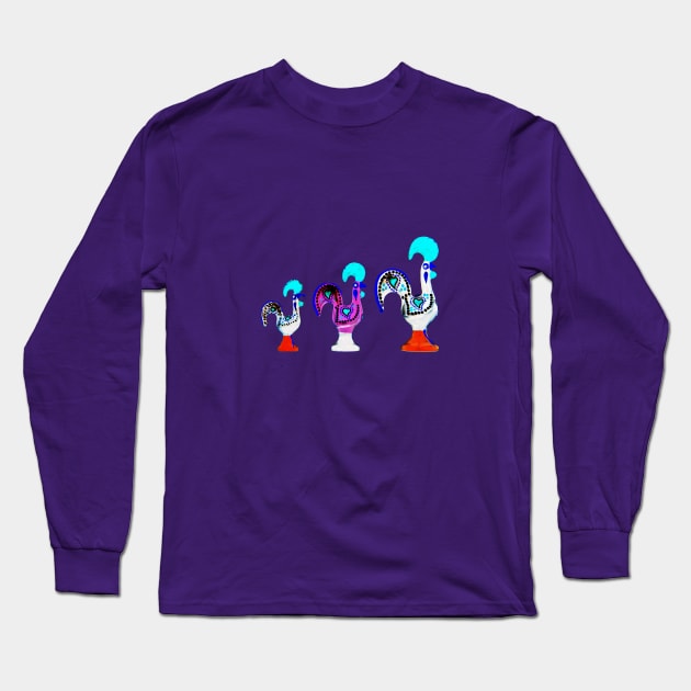 Les Trois Poulets / The Three Chickens Long Sleeve T-Shirt by CliffordHayes